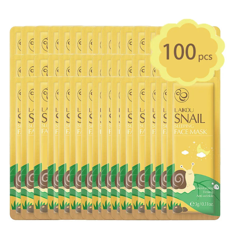 100 pcs LAIKOU Moisturizing Sleeping Mask Sakura Snail