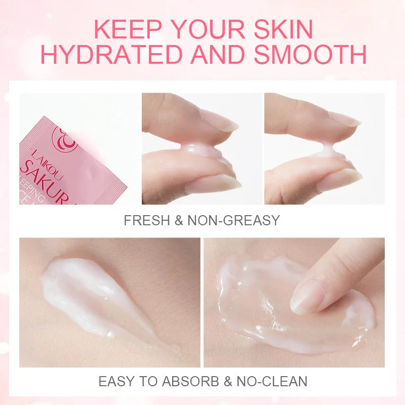 100 pcs LAIKOU Moisturizing Sleeping Mask Sakura Snail