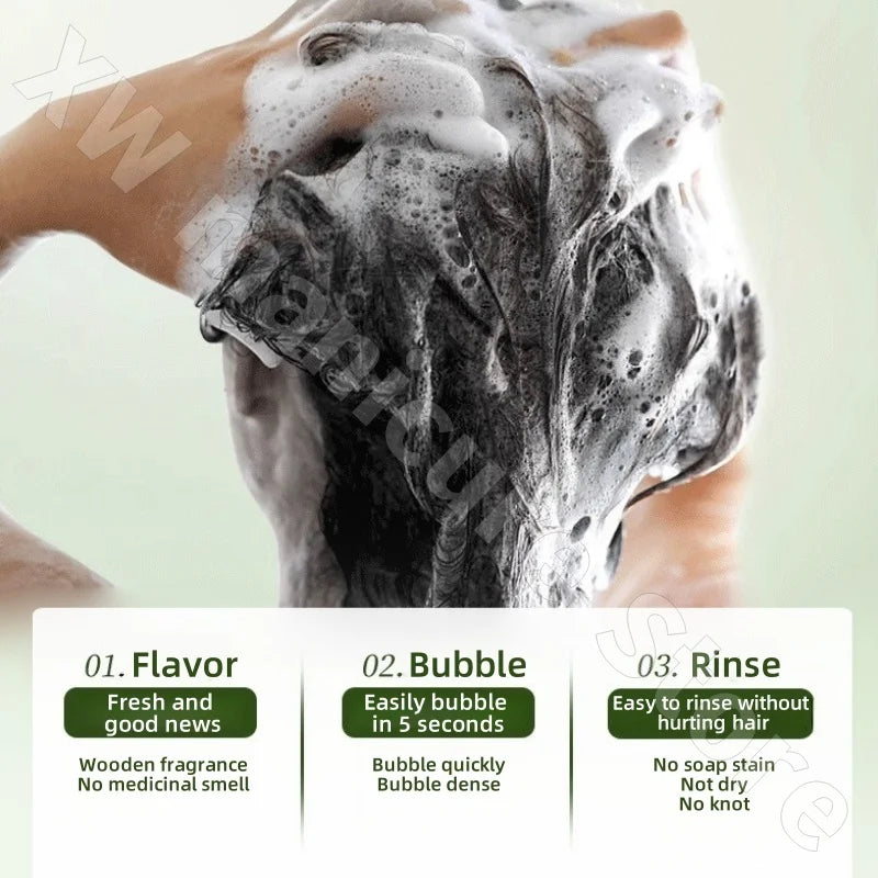 Seven-green Usman Orchidaceae Shampoo Refreshing Cleansing Oil Control Anti-Itch Replenishing Soap Soft Handmade Soap 120g (Copie)