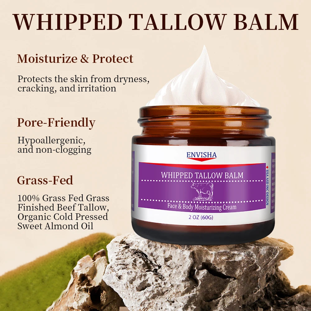 Face Cream Whipped Tallow Balm Collagen Hyaluronic